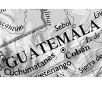 Black-and-white atlas photograph of Guatemala for Elite Roasters Guatemala Huehuetenango Coffee